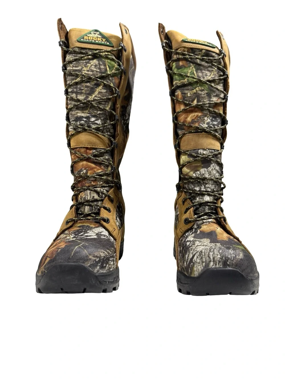 Rocky 16” Pro Lite Snake Boots Mossy Camo Hunting Waterproof Tactical Mens 9 USA